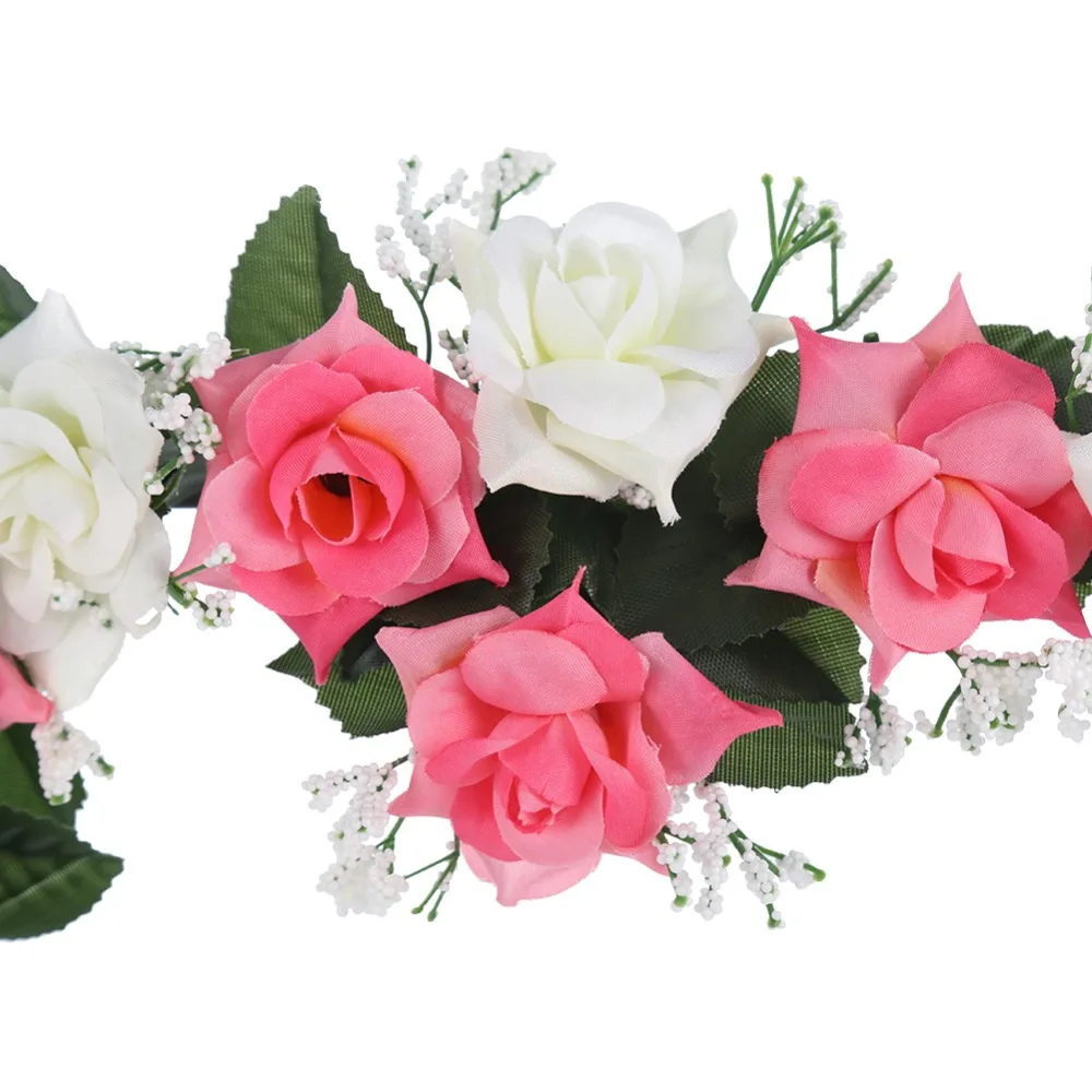 LanLan поддельные шелковые розы плюща лоза Искусственные цветы Висячие Свадебный дорожный цветок Венок Сердце Стиль фестиваль поставки украшения