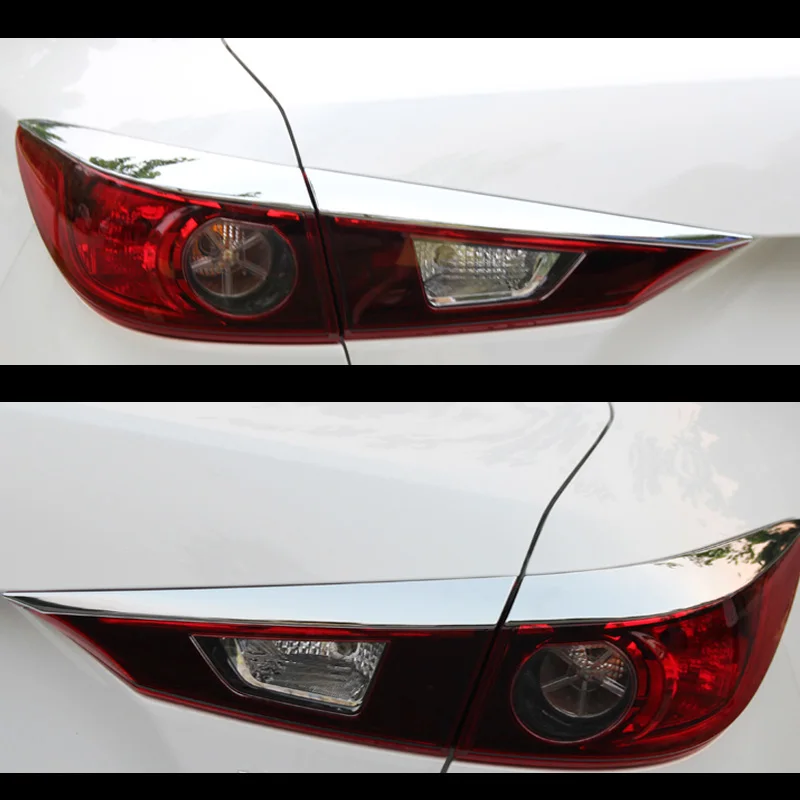 

ABS For MAZDA 3 AXELA Sedan Back Taillight Eyebrow Cover Trim Rear Light Lamp Covers Trim 4pcs