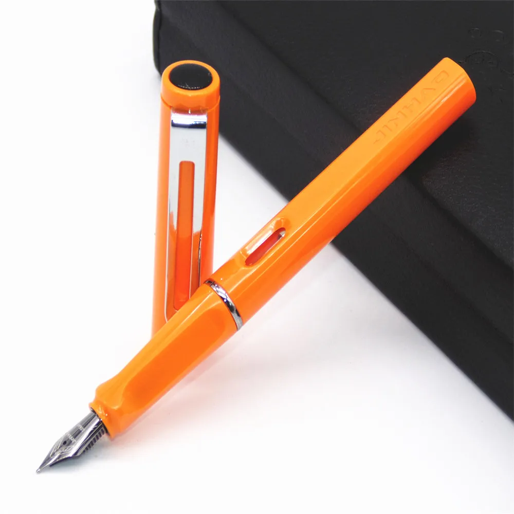 JINHAO 599 оранжевая Студенческая четырехсторонняя каллиграфическая ручка среднего