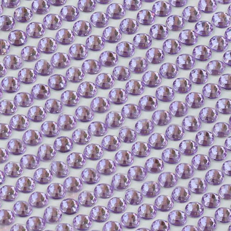 5 мм Стразы, акриловые самоклеющиеся наклейки, блестящие камни для рукоделия, сделай сам, наклейка для скрапбукинга, наклейки со стразами, PC, мобильный Декор - Цвет: Light Purple