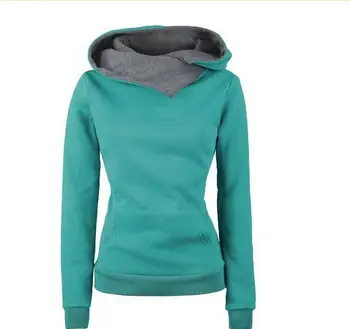 

Autumn Winter Turn-down Collar Women Casual Solid Hoodies Unisex Lapel Hooded New Sweatshirts Pullovers Turn-down Collar