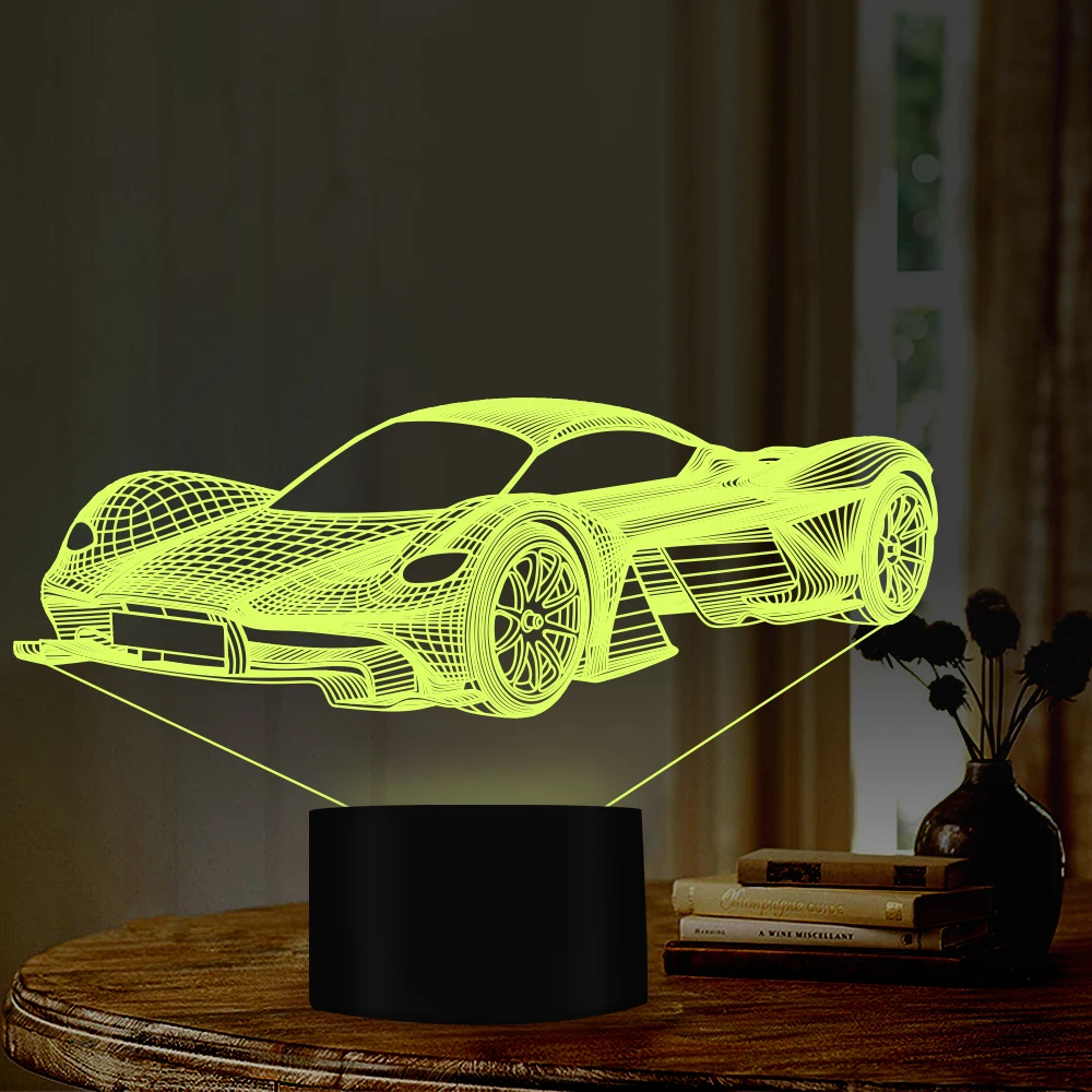 

Car Addiction racing car 3D design night lights 7 changing colors race car gifts as room club store decor festival souvenir