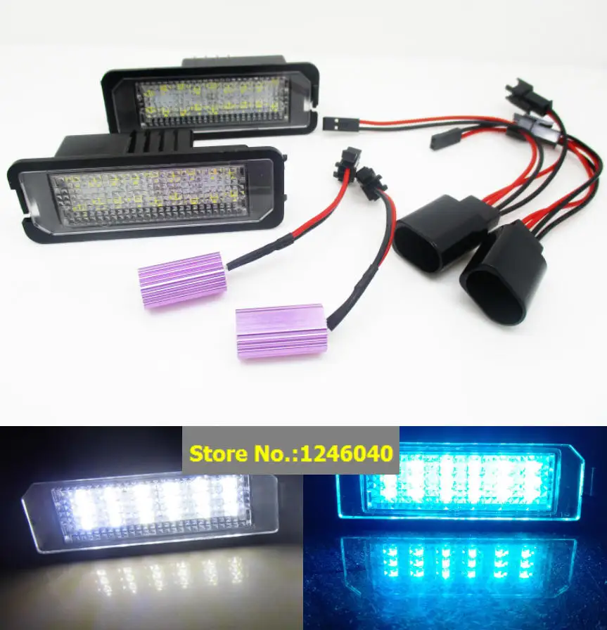 2 шт. светодиодный светильник номерного знака для VW Amarok Eos Golf6 Golf7 New Beetle Polo Passat B6 CC