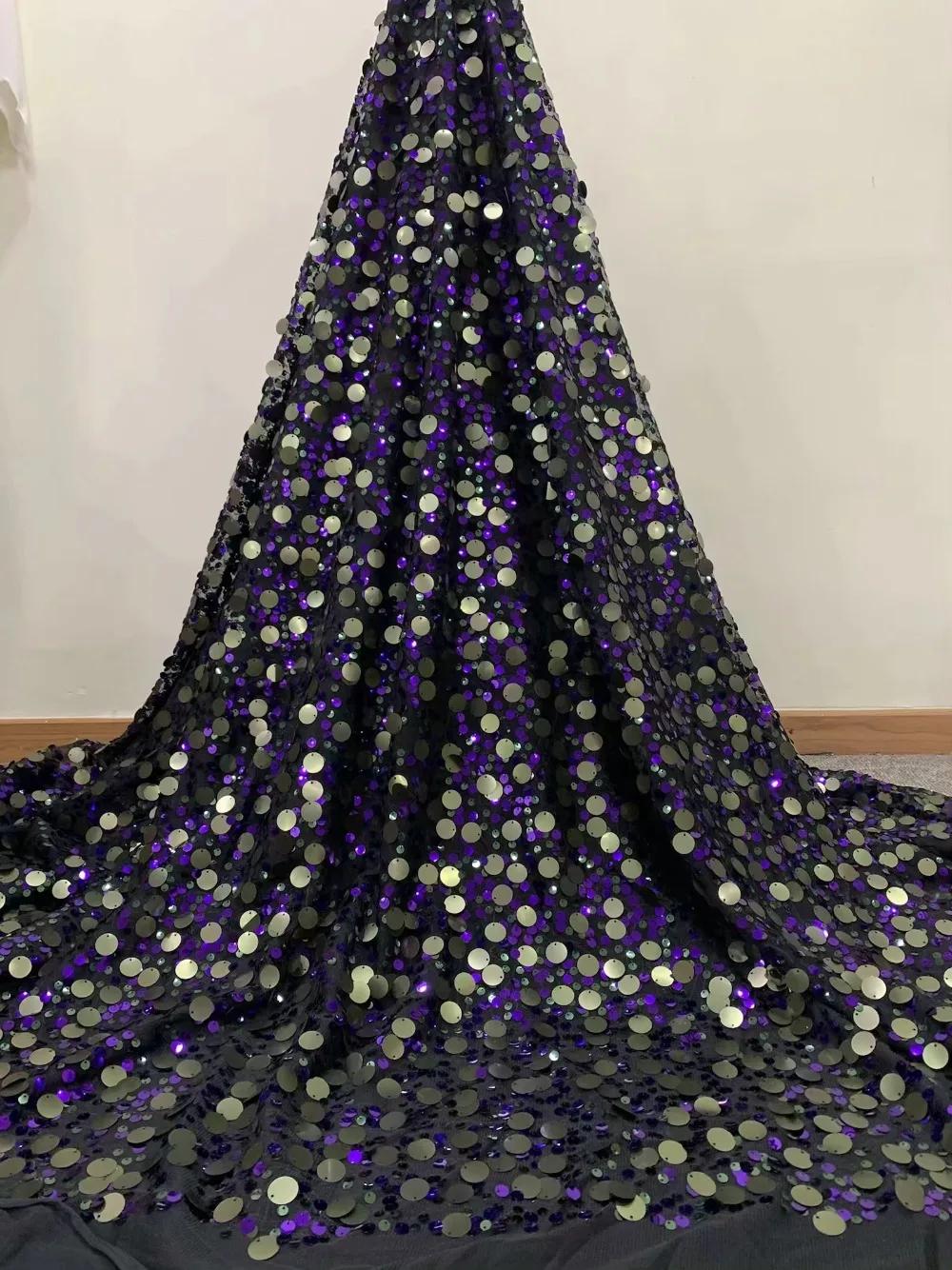 

African Lace Fabric 2019 High Quality Lace Material Embroidery Nigerian Lace Fabric With Sequins French Lace Fabric