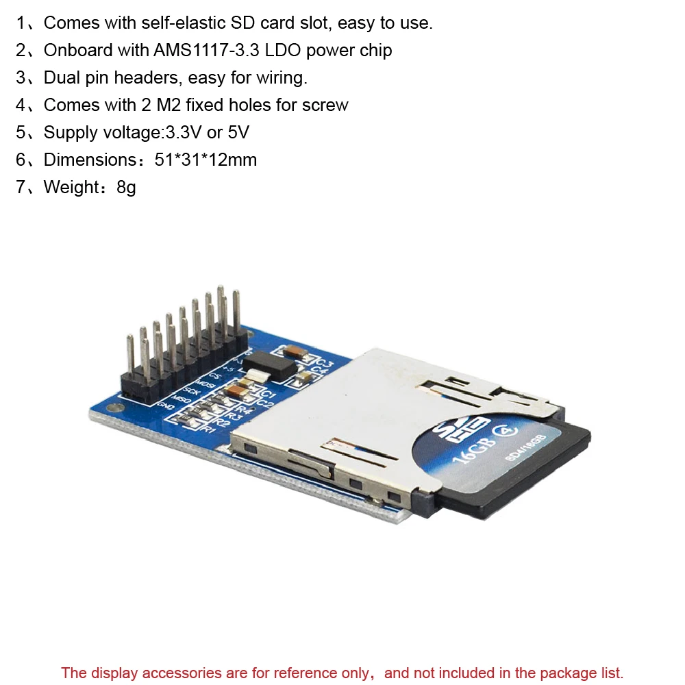 Слот для модуля sd-карты для Arduino UNO R3 Mega 2560 Nano