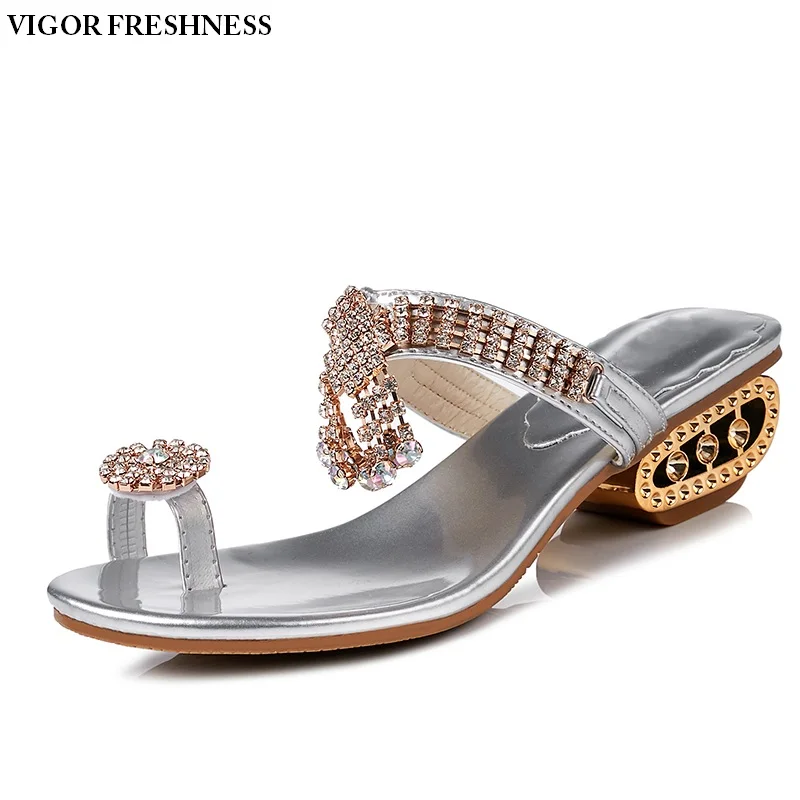 VIGOR FRESHNESS Sandals Women Summer Shoes Women's Sandals Bling