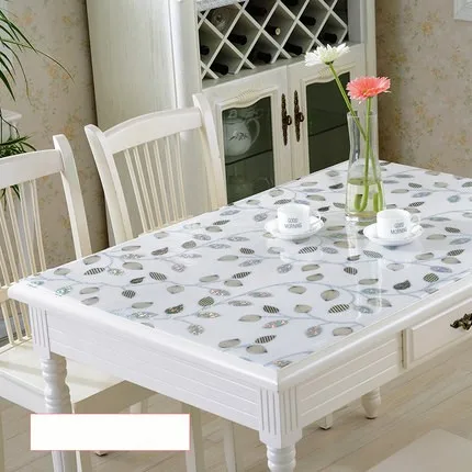 

Table cloth crystal board tablecloth waterproof PVC soft plastic glass jacquard oil-proof tablecloth Hot-proof tea table mat