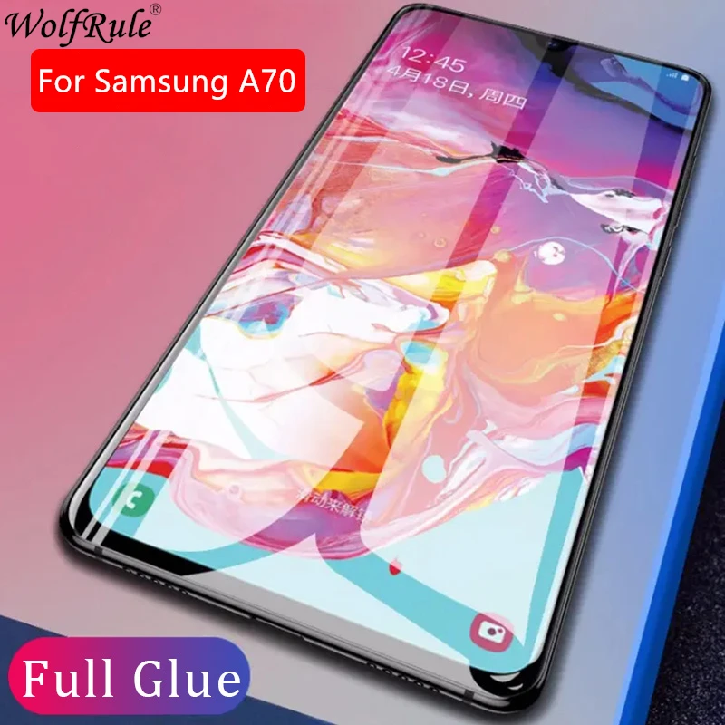 

Full Cover Glass For Samsung Galaxy A70 Tempered Glass Protector For Samsung Galaxy A70 Film 9H Full Gule Glass For Samsung A70