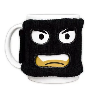 

Hot Sale Creative Funny Wearing A Mask Ceramic Coffee Mugga Mug Insulation Mug Sets Robber Mugs