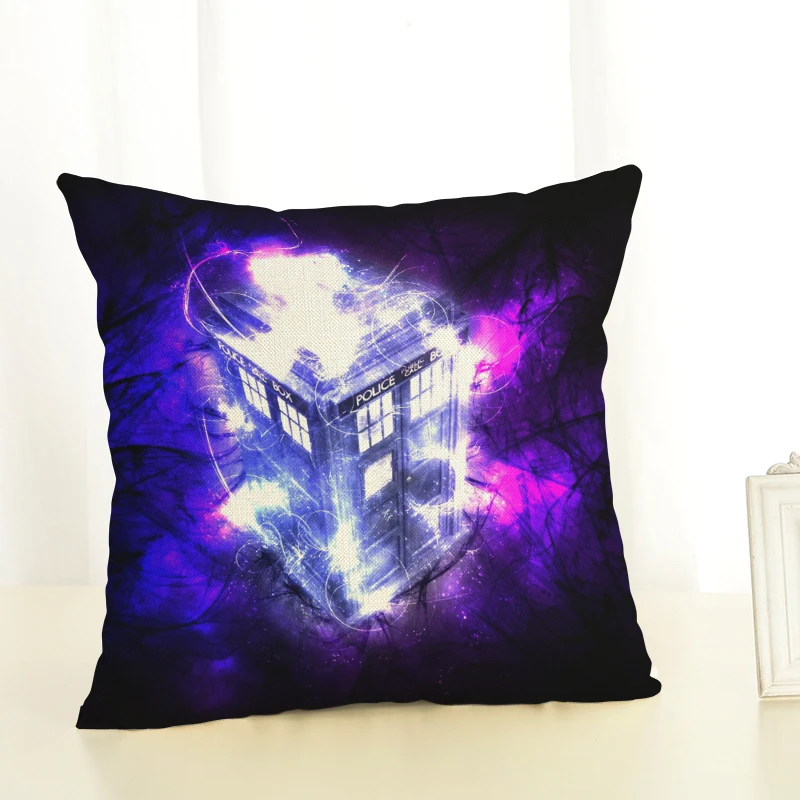 Наволочка для подушки Doctor Who 45x45 см, хлопковая льняная домашняя декоративная подушка для дивана, автомобильная спальная подушка - Цвет: Фиолетовый