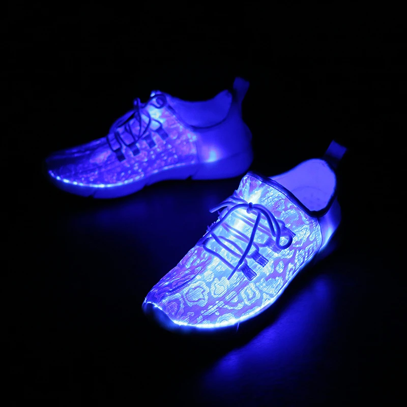 Eu #25 47 Led Casual Schoenen Usb Oplaadbare Glasvezel Schoen Lichtgewicht En Duurzaam Voor Nachten Uit, fitness En Muziek Festivals