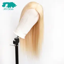 AllRun бразильский синтетические волосы на кружеве блондинка натуральные волосы Искусственные парики один пакет Remy #613 блондинка