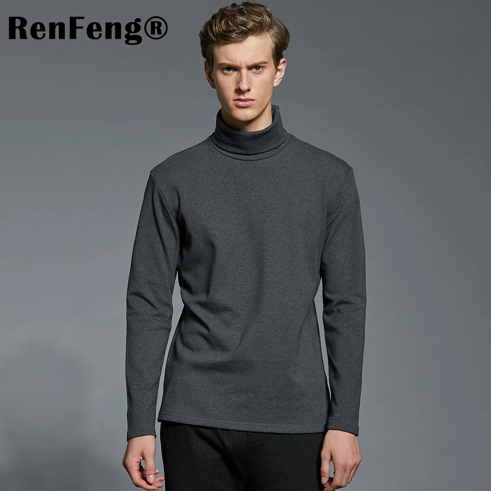 Pullover long sleeve undershirt for men t shirt turtleneck winter warm clothes 2018 mens t shirts fashion underwear Korean style (4)
