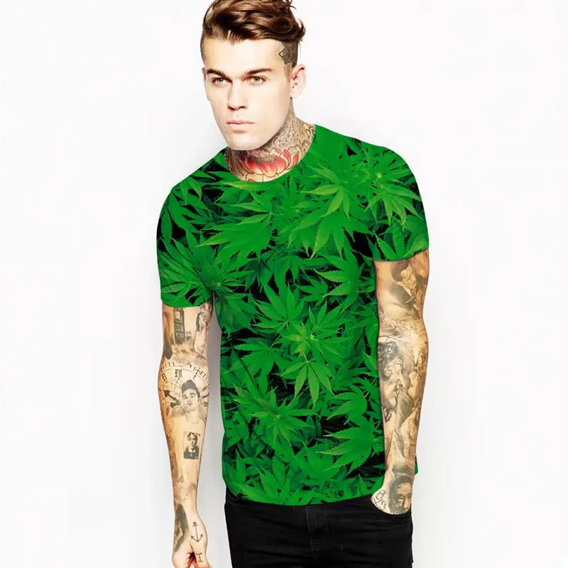 MASDUIH 3D Print Green Marijuana Leaf Long Sleeve Shirt Baseball Shirt MASDUIH 3D Print Green Marijuana Leaf Long Sleeve Shirt Baseball Shirt