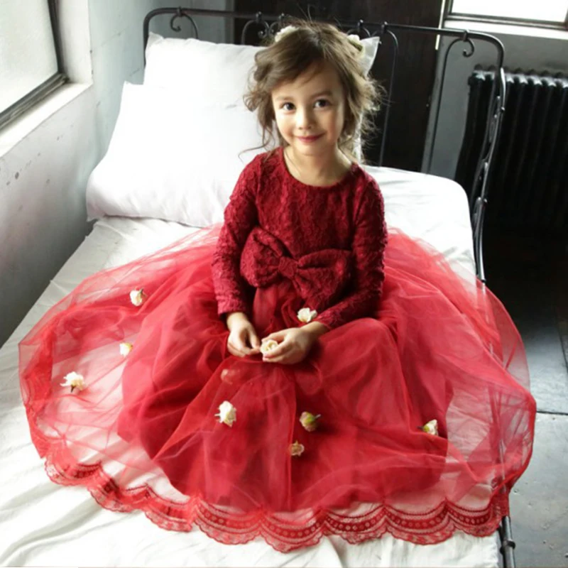 

Long Sleeve Girls Dress Kids Princess Dresses for Girls Christmas Children Long Evening Fall Vestido New Year Costume Winter