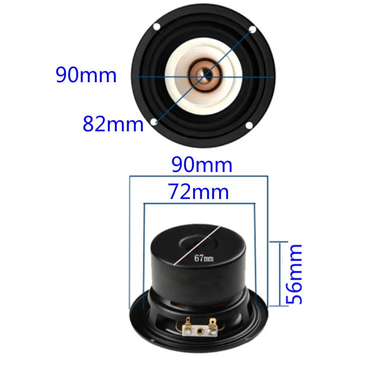 Tenghong 1 шт. 3 дюймовый звуковой динамик 4Ohm 8Ohm 15 Вт полный спектр динамик s Hifi Mediant бас Громкий динамик для домашнего кинотеатра DIY