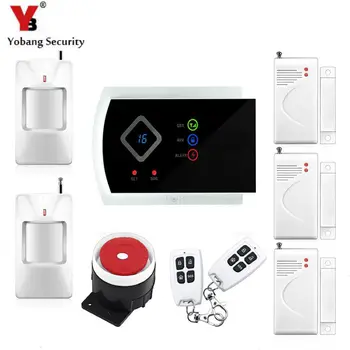 

YobangSecurity Wireless Wire GSM Burglar Alarm System for Home Security Russian Spanish Italian Slovak Voice Prompt Alarm Sensor