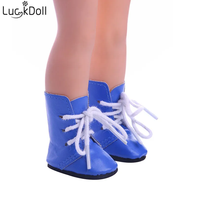 LUCKDOLL однотонные тканевые сапоги для 14,5 дюймовых кукол, аксессуары для девочек, игрушки, поколение, подарок на день рождения