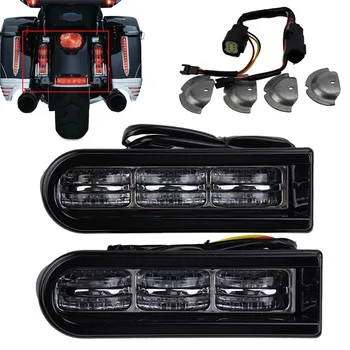 

Motorcycle Accent Saddlebag Filler Insert Support LED Light Lamp For 14-17 Harley FLTRUSE CVO Road Glide Ultra & FLHR Road King