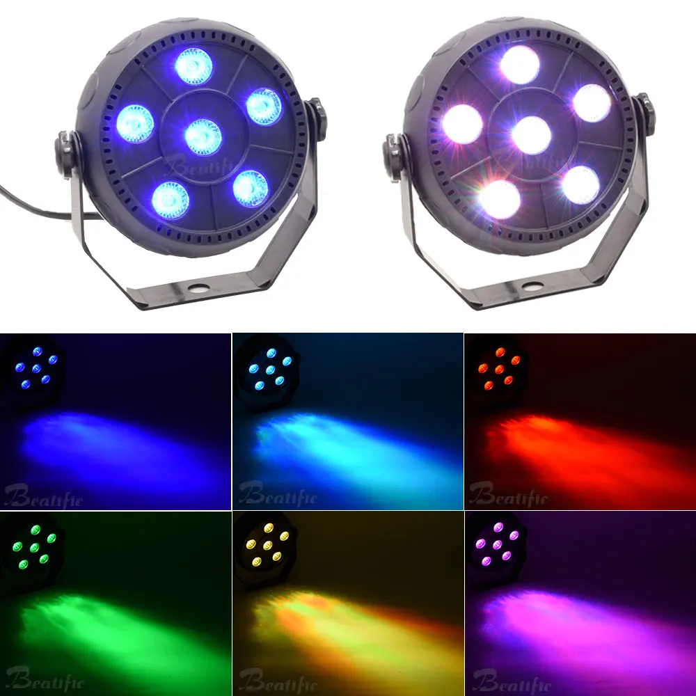 Mini LED Par Light 6 Leds RGB Wash Effect Dj Laser Disco Ball Strobe