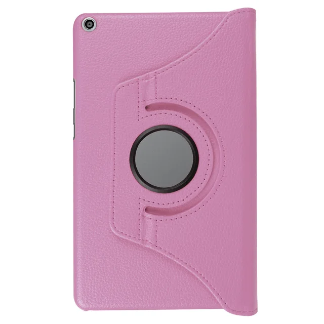 Вращающийся на 360 градусов чехол для huawei MediaPad T3 8,0 KOB-L09 KOB-W09 складной чехол-подставка PU чехол для Honor Play Pad 2 Чехол на планшет 8 дюймов - Цвет: Pink