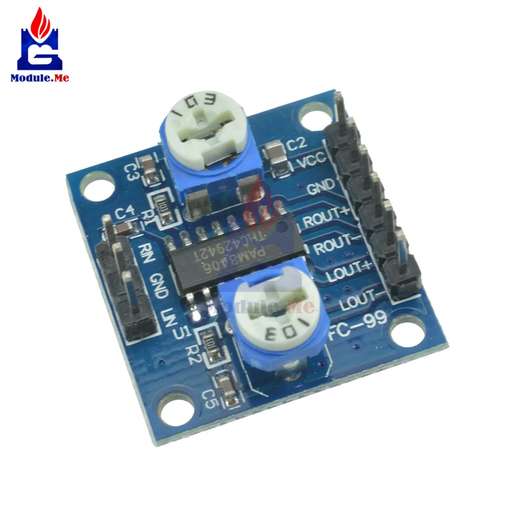 Diymore PAM8406 5 Вт * x плата цифрового усилителя с потенциометром громкости 5Wx2 стерео