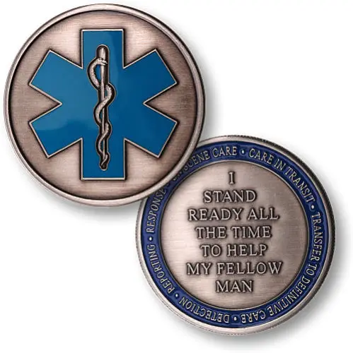 

Emergency Medical Services - EMS Challenge Coin,Free Shipping 50pcs/lot