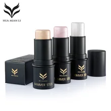 Huamianli Бренд Лицо Макияж Маркер Stick Shimmer Подсветка Порошок Сливочный Щеки Румяна Румяна Выделите Мерцание
