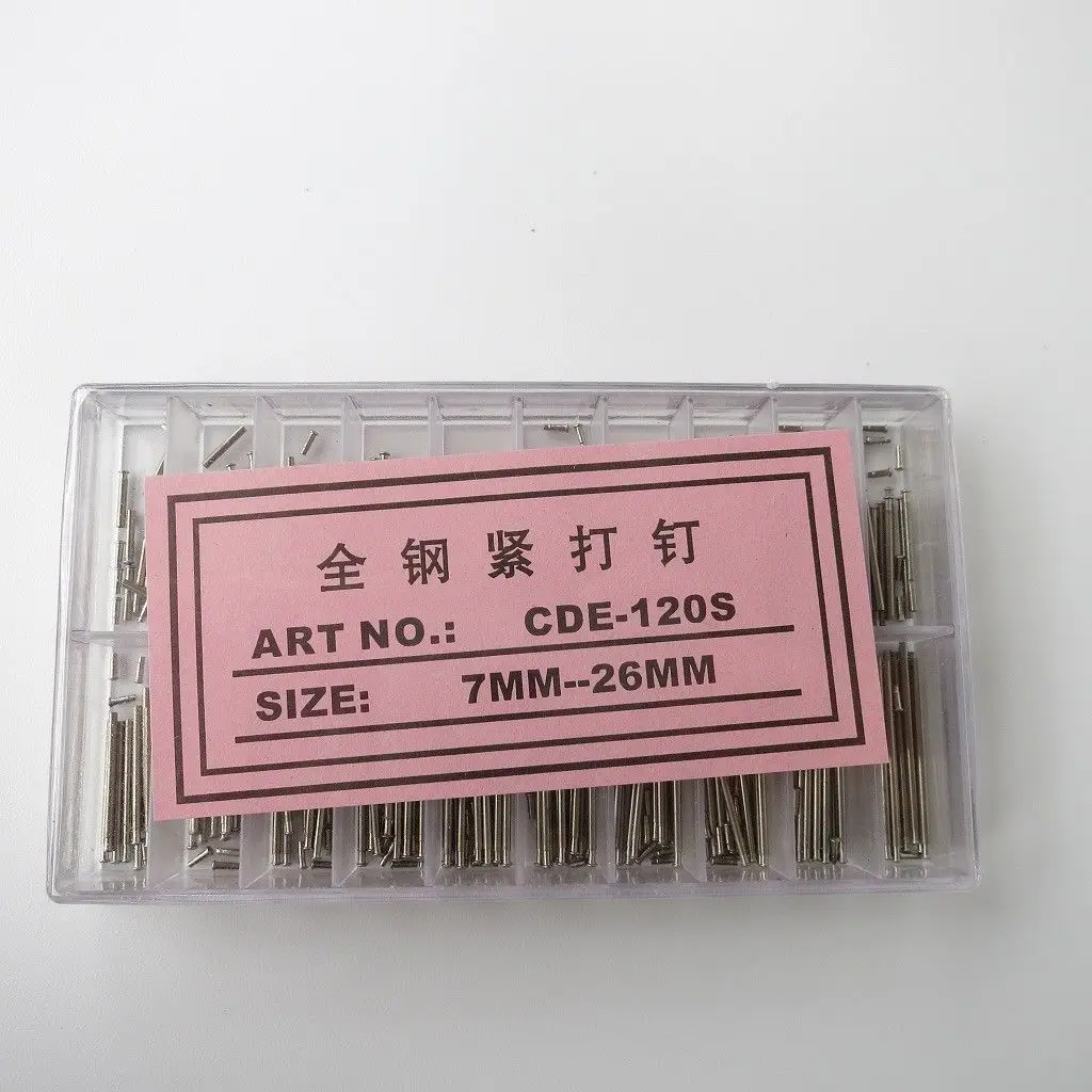

1 Set Watch Band Clasp Buckle Tube Friction Pins Link All Steel 7mm-26mm Spring Bar Watches Repair Tool Parts