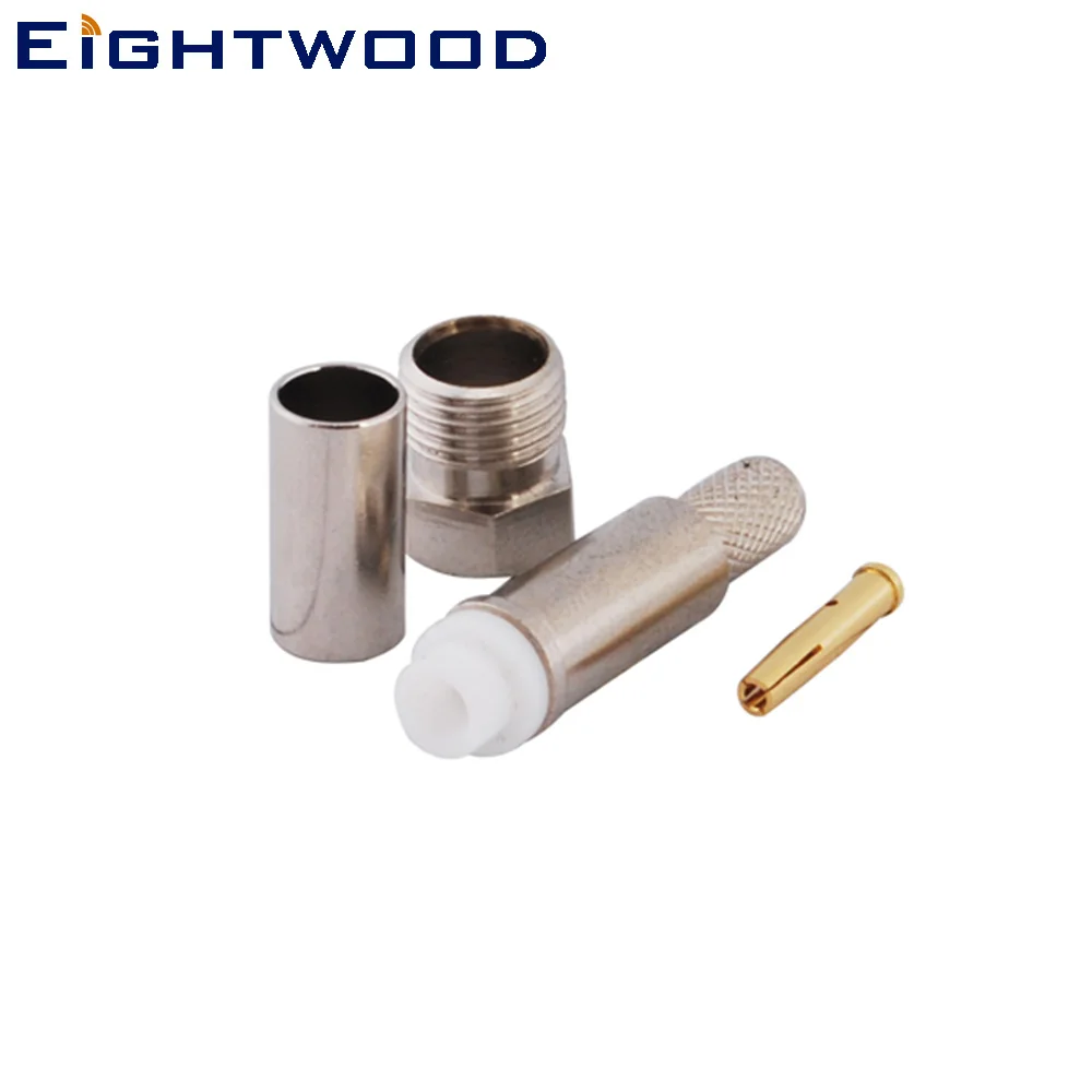 Eightwood 5PCS FME Jack Female Socket RF Coaxial Connector Adapter Crimp RG-58 LMR-195 Cable for Telecommunications Wireless | Автомобили