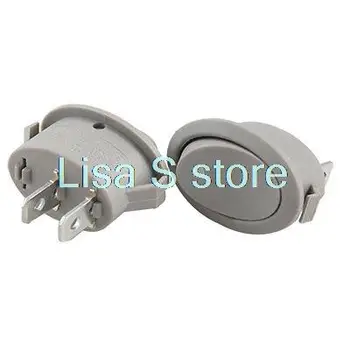 

10pcs Gray 2 Pin SPST ON-OFF Snap in Oval Boat Rocker Switch 6A/250V 10A/125V AC