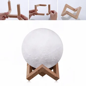 

Rechargeable LED Lunar Moon Night Light 3D Moonlight Table Lamp for Kid Bedroom MAL999