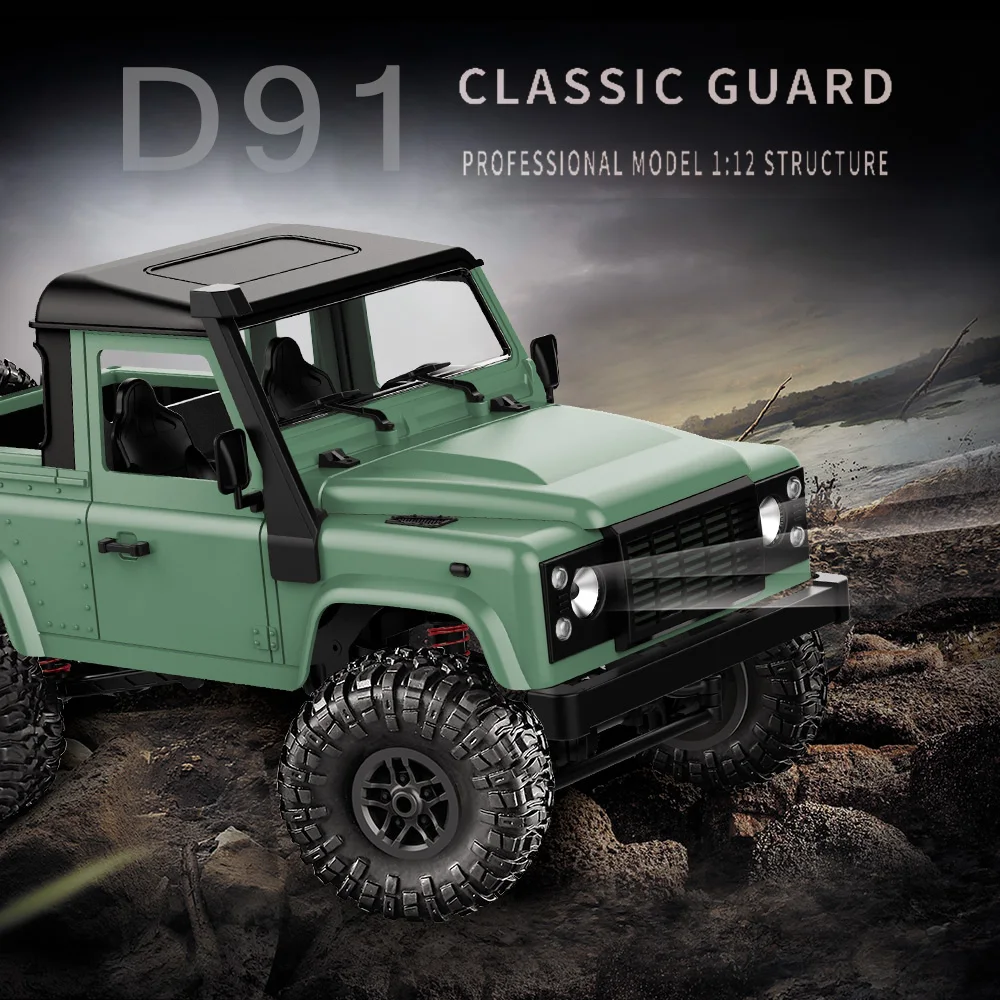 

MN-D91 Rock Crawler 1/12 4WD 2.4G Realistic Multicolor Outdoors Off-Road Suv High Speed RC Truck Led Light RTR Suv Toy Funny