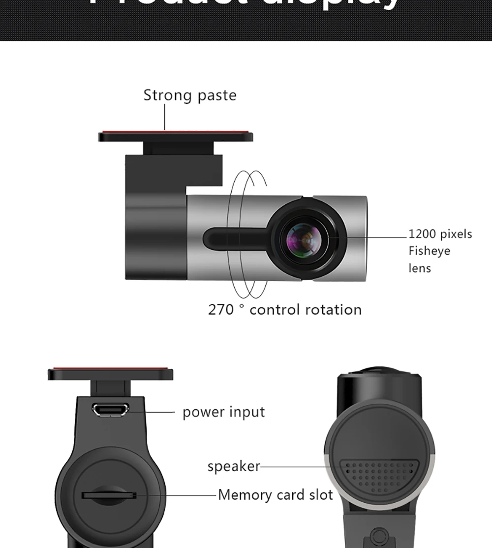 Автомобиль Wi Fi регистратор DVR цифрового видео регистраторы видеокамера тире камера видеокамера 1080 P Ночь Версия