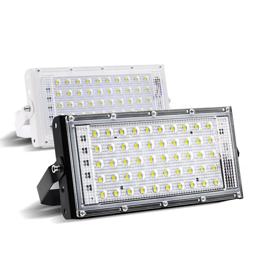 

DINGDIAN LED Flood Light 220V Outdoor IP66 Waterproof 50W Perfect Power RGB Floodlights LED Multicolour Spotlights SearchLight