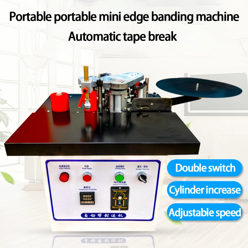  Small portable portable sheet edge banding machine woodworking wood veneer manual straight straight