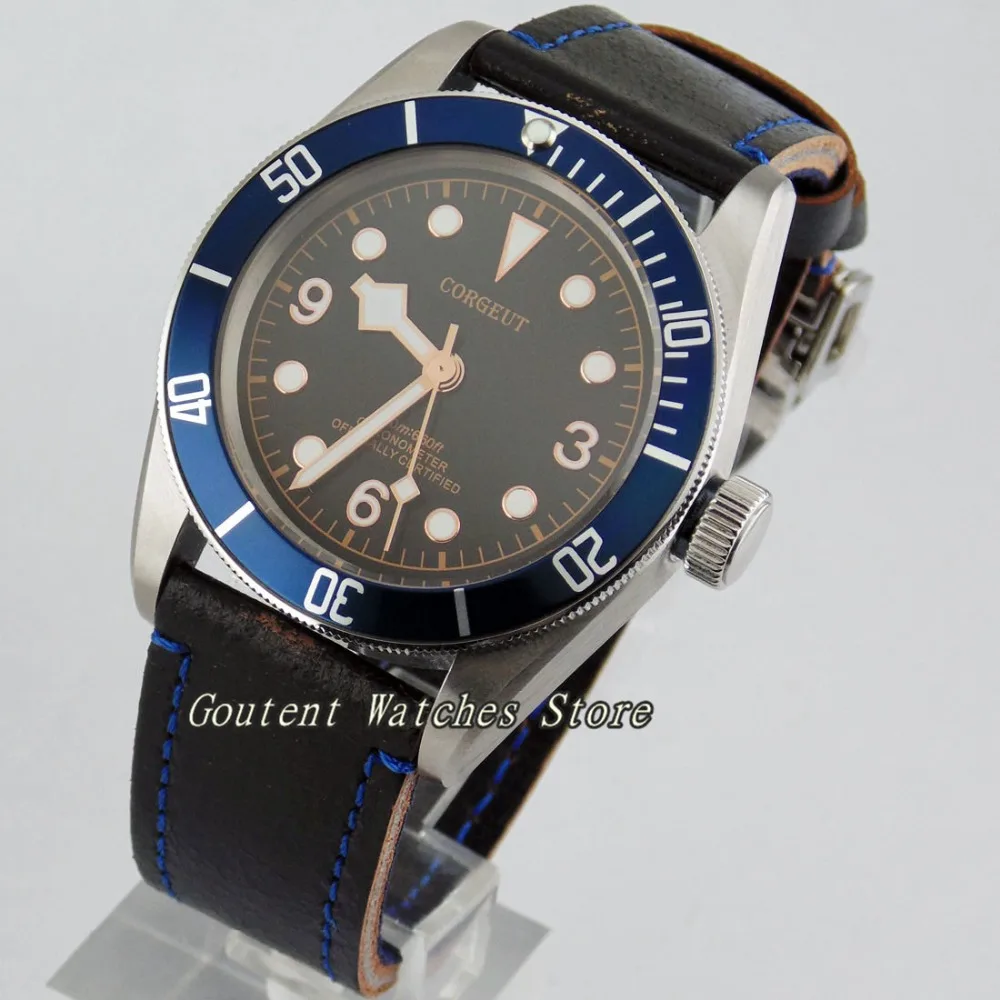 

41mm Corgeut Sapphire Glass Silver Case Automatic Movement Men's Watch