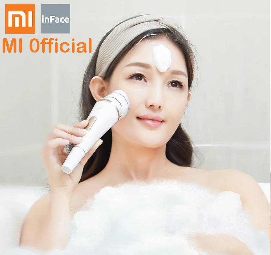 

xiaomi inface Face Cleaning Mini Electric Massage Brush Washing Machine Waterproof Silicone Cleansing Tools Soft Deep Cleaning