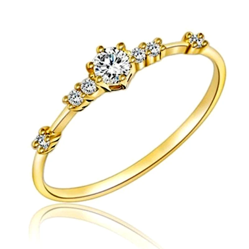 CUTEECO модное кольцо на палец для женщин ювелирные изделия розовое золото/серебро/золото цвет кольца с кристаллами из страз Прямая поставка