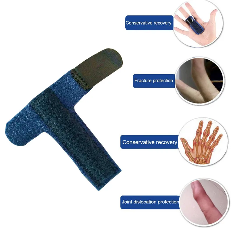 

1Pc Pain Relief Aluminium Finger Splint Fracture Protection Brace Corrector Support With Adjustable Tape Bandage
