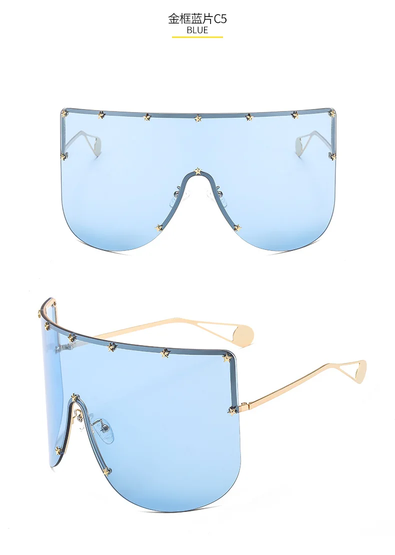 Винтажный щит в стиле ретро козырек Солнцезащитные очки для женщин и мужчин негабаритные ветрозащитные очки One Peice большая оправа очки солнцезащитные очки NX
