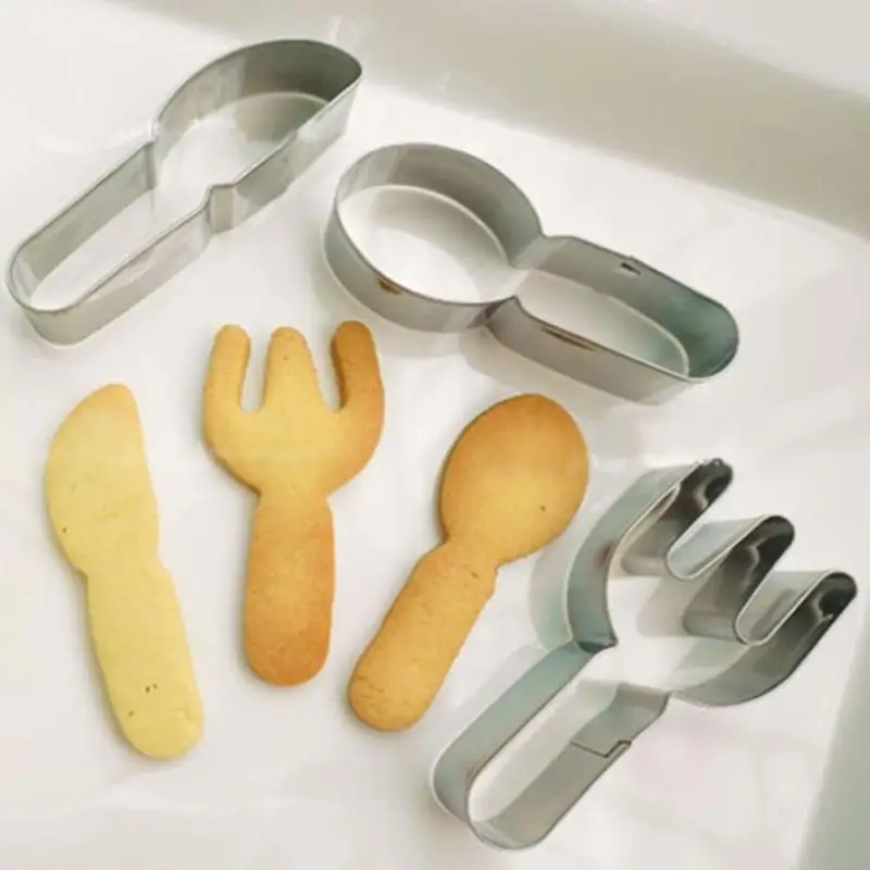 3Pcs/set Hot Stainless Steel Cookie Biscuit DIY Mold Cutter Baking
