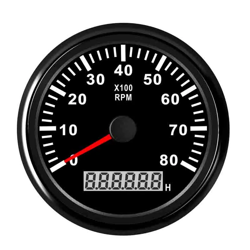 85 мм Мотор лодка автомобиль RPM Тахометр Датчик 0 ~ 8000 об/мин Метр ЖК дисплей
