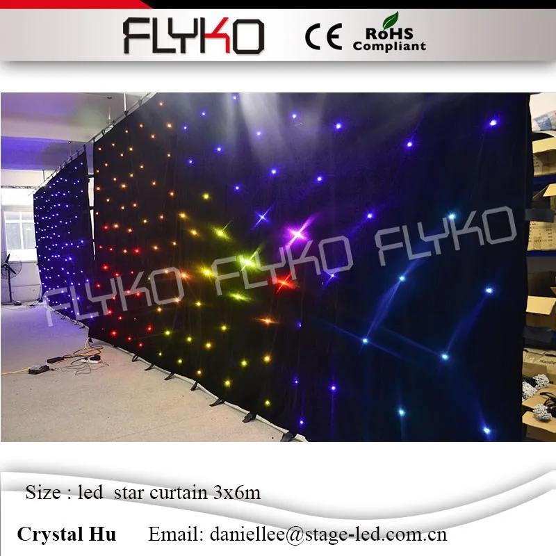 

LED star background wall LED star curtain 3x6m stitchable 30 sets of programs full color fantasy led star cloth