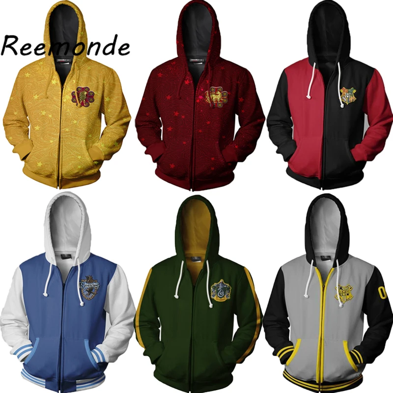 

Movie Hogwarts School Hermione Clothes Hoodie Sweatshirt Men Male Tops Gryffindor Slytherin Hufflepuff Ravenclaw Costumes