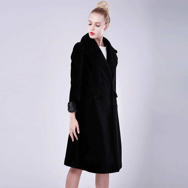 Réel De Manteaux Laine Noir Mouton Femmes Vison Peau Moutons Gilet Fourrure Russe Avec Vestes 100 En Naturel Femelle Manteau qXdx7XH