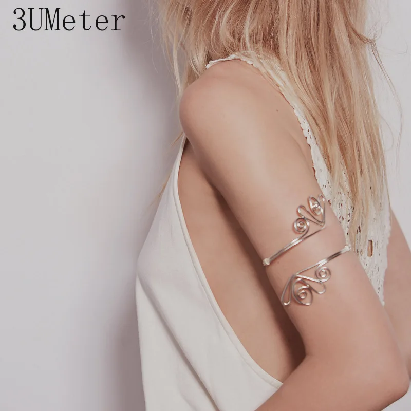 

3UMeter 2019 New Armbanden Voor Vrouwen Cuff Bracelets Metal Bangles For Women Arm Bracelet Hyperbole Tulip Gift for Girlfriend