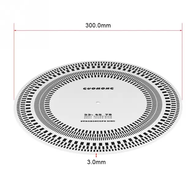 Profesional LP Vinyl Record Turntables Phono Tachometer Calibration Stroboscope Disc For Phonograph Gramophone
