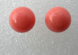 

ry00499 stunning big 12mm round pink south sea shell pearl earrings silver stud new