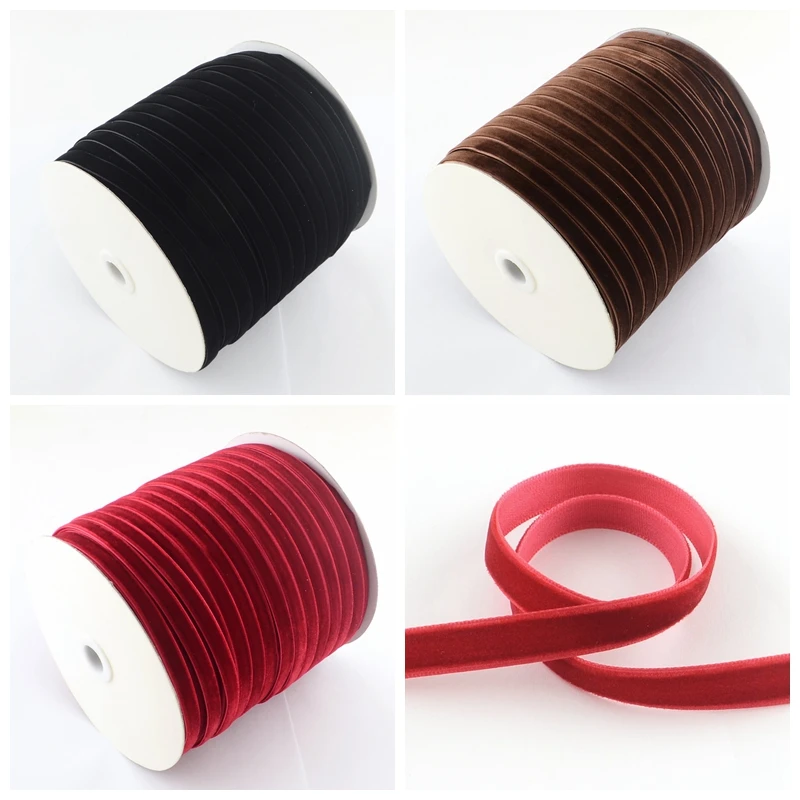 3/8" 9.5mm Single Face Velvet Ribbon Cord for Jewelry Making Craft